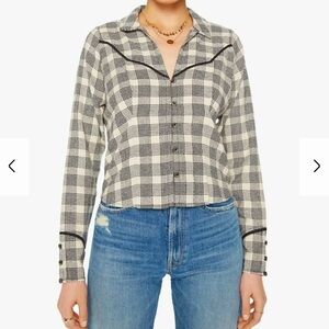 MOTHER Denim The Lookin' For Trouble Top size XS